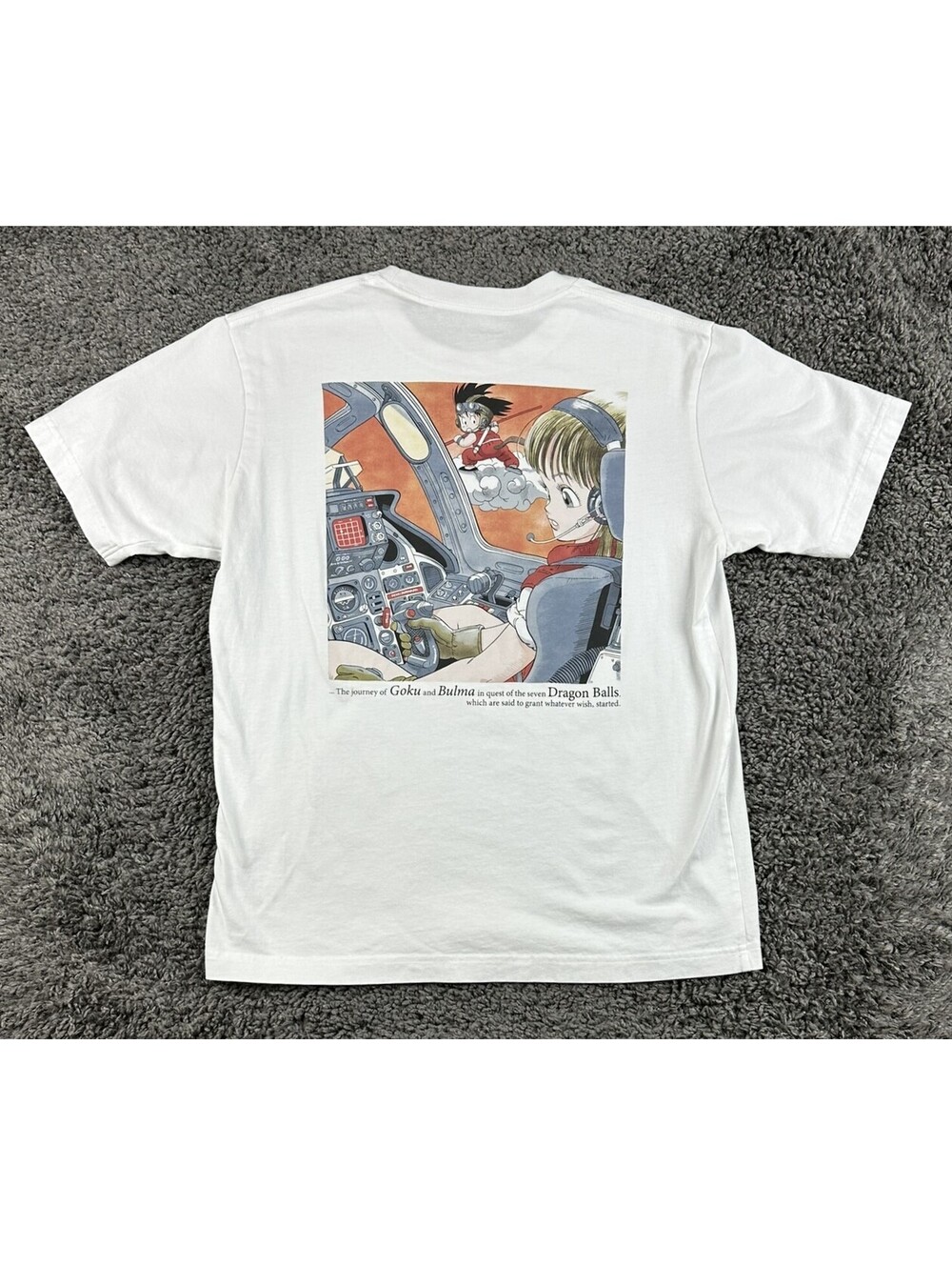 Uniqlo UT Dragon Ball DAIMA Goku Bulma Graphic T-Shirt Mens White Anime Sz M